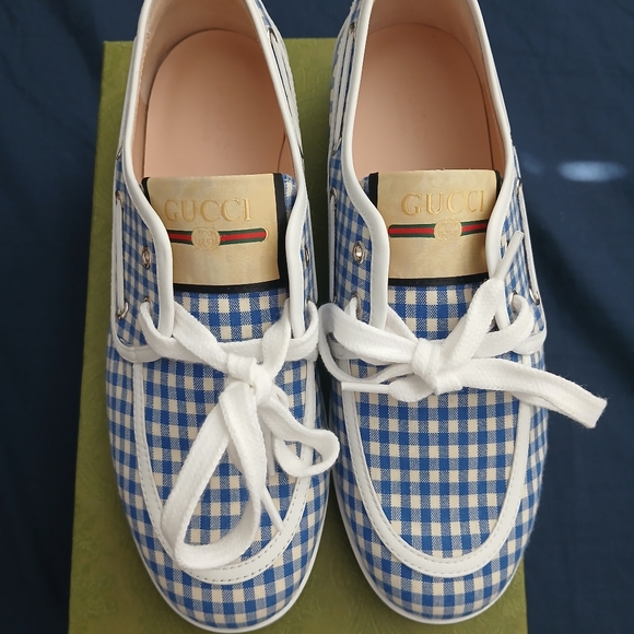 Gucci Graham Size 33 or Size 1.5Y Shoes - Picture 3 of 9